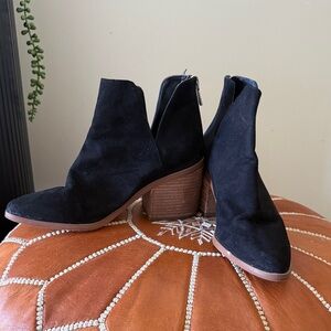 BP Black Suede Ankle Booties